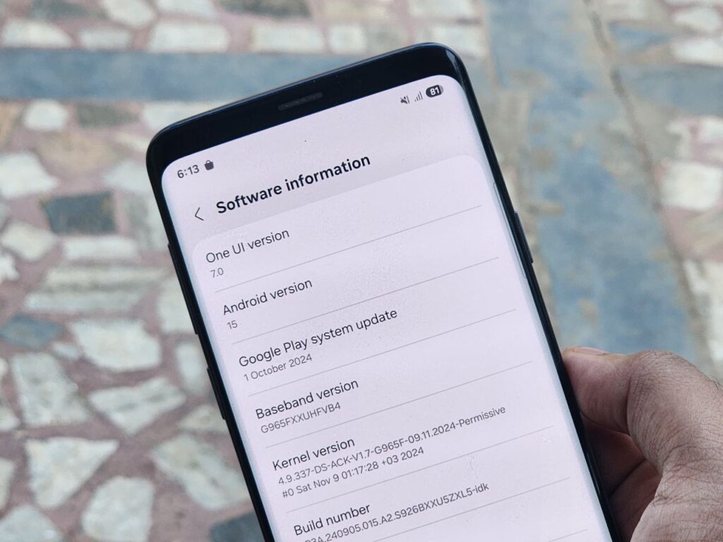 Galaxy s9 and note 9 oneui 7 update